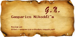 Gasparics Nikodém névjegykártya
